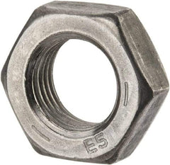 Value Collection - 9/16-18 UNF Steel Left Hand Hex Jam Nut - 7/8" Across Flats, 5/16" High, Uncoated - A1 Tooling