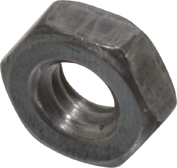 Value Collection - 1/4-20 UNC Steel Right Hand Hex Jam Nut - 7/16" Across Flats, 0.1563" High, Uncoated - A1 Tooling