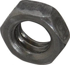 Value Collection - 3/8-16 UNC Steel Right Hand Hex Jam Nut - 9/16" Across Flats, 0.2188" High, Uncoated - A1 Tooling