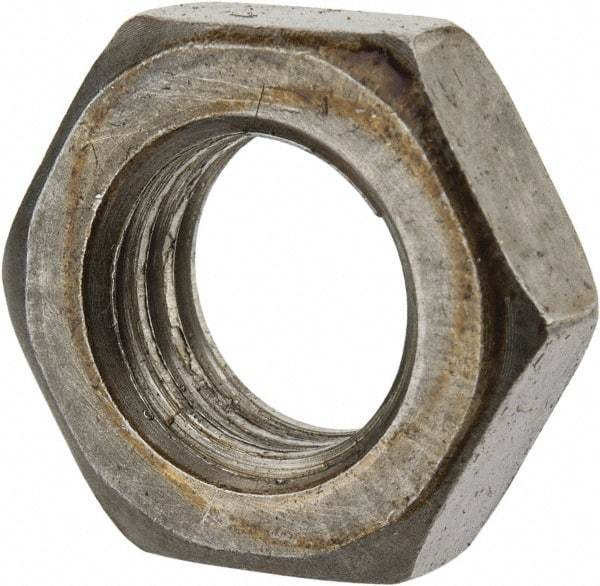 Value Collection - 9/16-12 UNC Steel Right Hand Hex Jam Nut - 7/8" Across Flats, 5/16" High, Uncoated - A1 Tooling