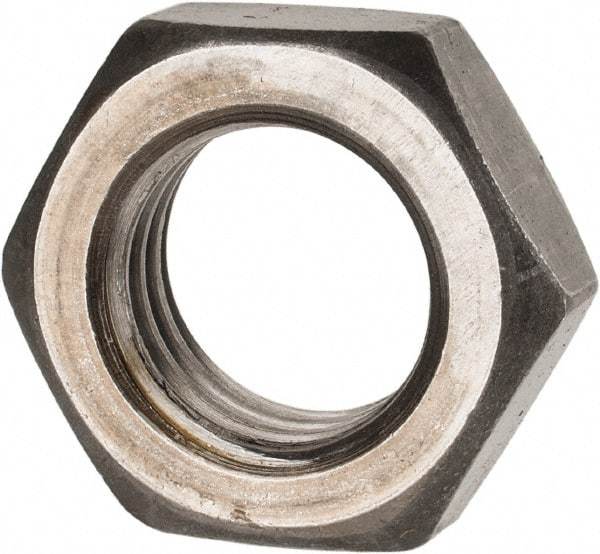 Value Collection - 7/8-9 UNC Steel Right Hand Hex Jam Nut - 1-5/16" Across Flats, 0.4844" High, Uncoated - A1 Tooling