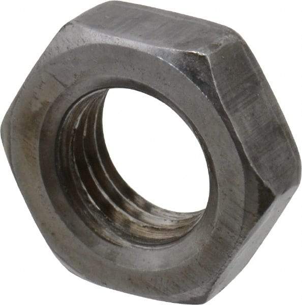 Value Collection - 7/16-20 UNF Steel Right Hand Hex Jam Nut - 11/16" Across Flats, 3/4" High, Uncoated - A1 Tooling