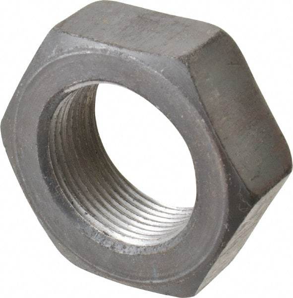 Value Collection - 1-1/2 - 12 UNF Steel Right Hand Hex Jam Nut - 2-1/4" Across Flats, 27/32" High, Uncoated - A1 Tooling