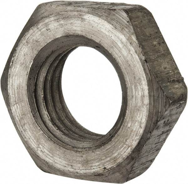 Value Collection - 1-1/8 - 7 UNC Steel Right Hand Heavy Hex Jam Nut - 1-13/16" Across Flats, 39/64" High, Uncoated, 2B Class of Fit - A1 Tooling