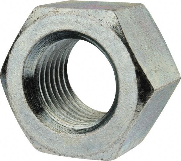 Value Collection - 1-1/2 - 6 UNC Steel Right Hand Heavy Hex Nut - 2-3/8" Across Flats, 1.4688" High, Zinc-Plated Finish - A1 Tooling