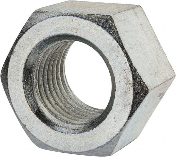 Value Collection - 2 - 4-1/2 UNC Steel Right Hand Heavy Hex Nut - 3-1/8" Across Flats, 1-31/32" High, Zinc Clear Finish - A1 Tooling