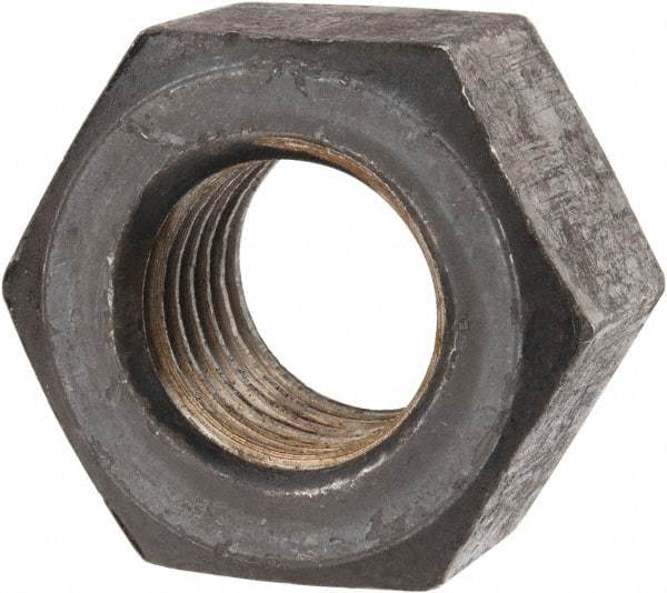 Value Collection - 1-1/8 - 7 UNC Steel Right Hand Heavy Hex Nut - 1-13/16" Across Flats, 1-7/64" High, Uncoated - A1 Tooling