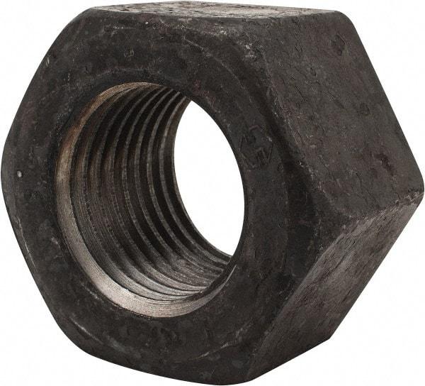 Value Collection - 2-1/2 - 4 UNC Steel Right Hand Heavy Hex Nut - 3-7/8" Across Flats, 2-29/64" High, Uncoated, 2B Class of Fit - A1 Tooling