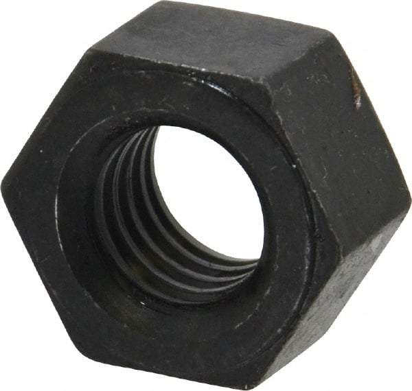 Value Collection - 9/16-12 UNC Steel Right Hand Heavy Hex Nut - 15/16" Across Flats, 35/64" High, Uncoated, 2B Class of Fit - A1 Tooling