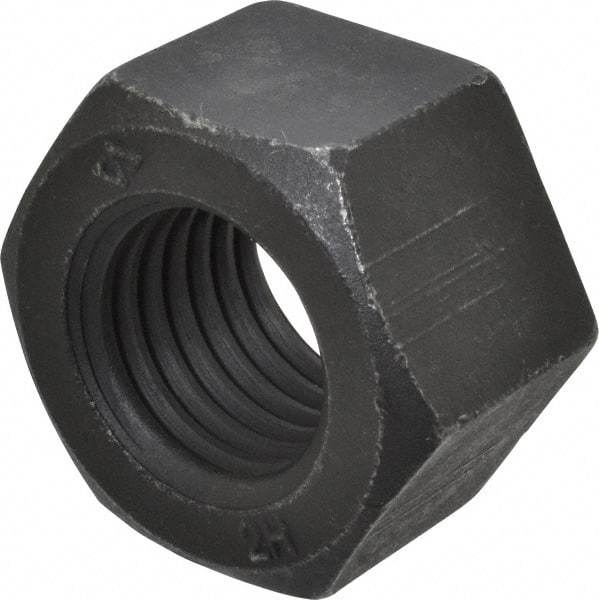 Value Collection - 1-8 UNC Steel Right Hand Heavy Hex Nut - 1-5/8" Across Flats, 63/64" High, Uncoated, 2B Class of Fit - A1 Tooling