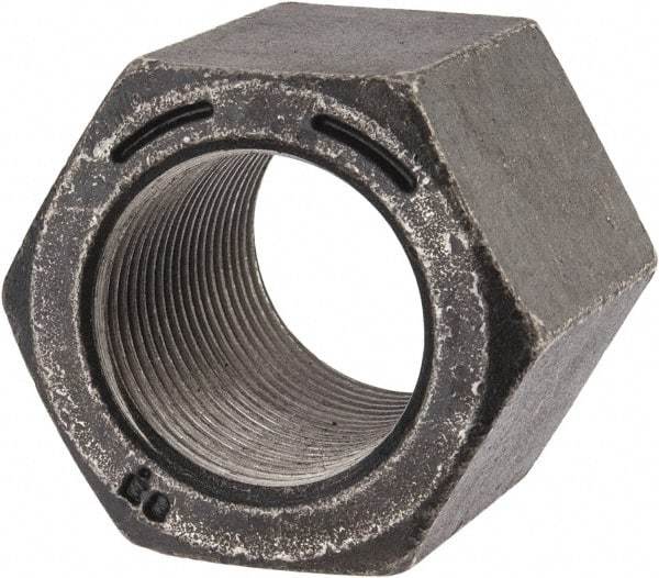 Value Collection - 1-1/4 - 12 UNF Steel Right Hand High Hex Nut - 1-13/16" Across Flats, 2-7/8" High, Uncoated - A1 Tooling