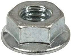 Value Collection - 5/16-18, 0.68" Flange Diam, Serrated Flange Nut - Grade Grade 2 Steel, Zinc-Plated Finish, 0.283" Flange Height - A1 Tooling