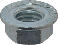 Value Collection - 1/2-13, 1.031" Flange Diam, Serrated Flange Nut - Grade Grade 2 Steel, Zinc-Plated Finish, 0.458" Flange Height - A1 Tooling