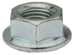 Value Collection - 7/16-20, 15/16" Flange Diam, Serrated Flange Nut - Grade Grade 2 Steel, Zinc-Plated Finish, 0.395" Flange Height - A1 Tooling