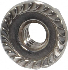 Value Collection - #10-24, 1/2" Flange Diam, Serrated Flange Nut - Grade 18-8 Stainless Steel, 7/32" Flange Height - A1 Tooling