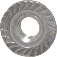 Value Collection - 1/4-20, 19/32" Flange Diam, Serrated Flange Nut - Grade 18-8 Stainless Steel, 0.236" Flange Height - A1 Tooling