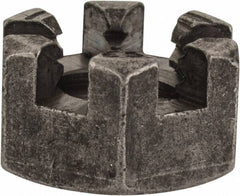 Value Collection - 3/8-16 UNC Grade 2 Steel Slotted Locknut - 9/16" Width Across Flats, 21/64" High, Uncoated - A1 Tooling