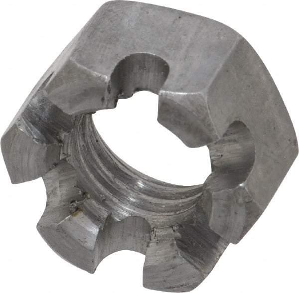 Value Collection - 5/8-11 UNC Grade 2 Steel Slotted Locknut - 15/16" Width Across Flats, 35/64" High, Uncoated - A1 Tooling