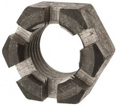 Value Collection - 1-3/8 - 6 UNC Grade 2 Steel Slotted Locknut - 4-1/2" Width Across Flats, 2-37/64" High, Uncoated - A1 Tooling