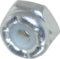 Value Collection - #2-56 UNC Grade 2 Hex Lock Nut with Nylon Insert - 1/4" Width Across Flats, 5/32" High, Zinc-Plated Finish - A1 Tooling