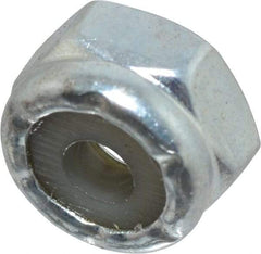 Value Collection - #4-40 UNC Grade 2 Hex Lock Nut with Nylon Insert - 1/4" Width Across Flats, 5/32" High, Zinc-Plated Finish - A1 Tooling