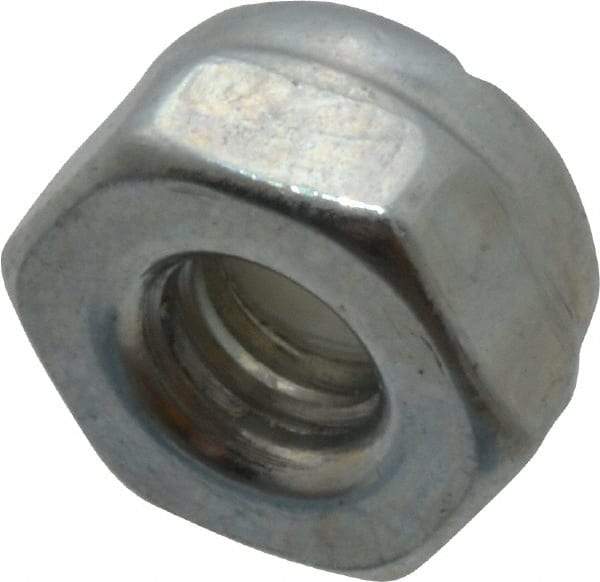 Value Collection - #5-40 UNC Grade 2 Hex Lock Nut with Nylon Insert - 1/4" Width Across Flats, 5/32" High, Zinc-Plated Finish - A1 Tooling