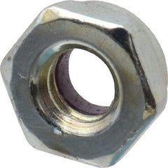 Value Collection - 1/4-20 UNC Grade 2 Hex Jam Lock Nut with Nylon Insert - 7/16" Width Across Flats, 7/32" High, Zinc-Plated Finish - A1 Tooling