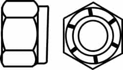 Value Collection - M30x3.50 Metric Coarse 18-8 & Austenitic Grade A2 Hex Lock Nut with Nylon Insert - 30mm High, Uncoated - A1 Tooling