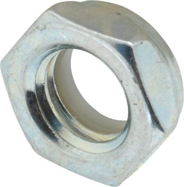 Value Collection - 1/2-13 UNC Grade 2 Hex Jam Lock Nut with Nylon Insert - 3/4" Width Across Flats, 21/64" High, Zinc-Plated Finish - A1 Tooling