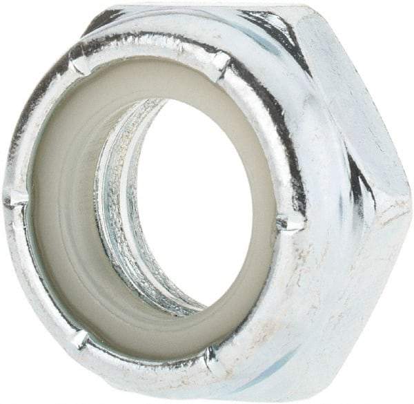 Value Collection - 5/8-11 UNC Grade 2 Hex Jam Lock Nut with Nylon Insert - 15/16" Width Across Flats, 9/64" High, Zinc-Plated Finish - A1 Tooling