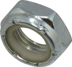 Value Collection - 1/2-20 UNF Grade 2 Hex Jam Lock Nut with Nylon Insert - 3/4" Width Across Flats, 21/64" High, Zinc-Plated Finish - A1 Tooling