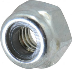 Value Collection - M3x0.50 Metric Coarse Grade 8 Hex Lock Nut with Nylon Insert - 4mm High, Zinc-Plated Finish - A1 Tooling