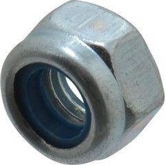 Value Collection - M5x0.80 Metric Coarse Grade 8 Hex Lock Nut with Nylon Insert - 5mm High, Zinc-Plated Finish - A1 Tooling