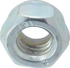 Value Collection - M12x1.75 Metric Coarse Grade 8 Hex Lock Nut with Nylon Insert - 12mm High, Zinc-Plated Finish - A1 Tooling