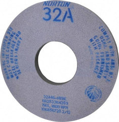 Norton - 14" Diam x 5" Hole x 1-1/2" Thick, H Hardness, 46 Grit Surface Grinding Wheel - Aluminum Oxide, Type 5, Coarse Grade, 1,800 Max RPM, Vitrified Bond, One-Side Recess - A1 Tooling