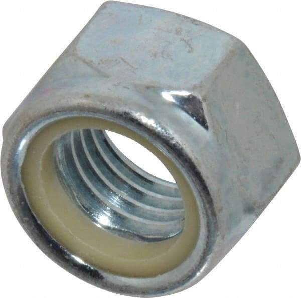 Value Collection - M24x3.00 Metric Coarse Grade 8 Hex Lock Nut with Nylon Insert - 24mm High, Zinc-Plated Finish - A1 Tooling