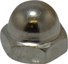 Value Collection - #6-32 UNC, 5/16" Width Across Flats, Nickel Plated, Steel Acorn Nut - 1/4" Overall Height, Grade 2 - A1 Tooling