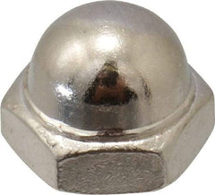 Value Collection - #8-32 UNC, 5/16" Width Across Flats, Nickel Plated, Steel Acorn Nut - 1/4" Overall Height, Grade 2 - A1 Tooling