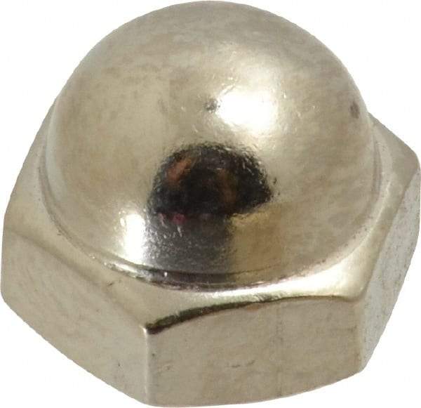 Value Collection - 5/16-18" UNC, 9/16" Width Across Flats, Nickel Plated, Steel Acorn Nut - 3/8" Overall Height, Grade 2 - A1 Tooling