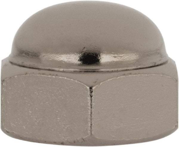 Value Collection - 1/2-13" UNC, 3/4" Width Across Flats, Nickel Plated, Steel Acorn Nut - 9/16" Overall Height, Grade 2 - A1 Tooling