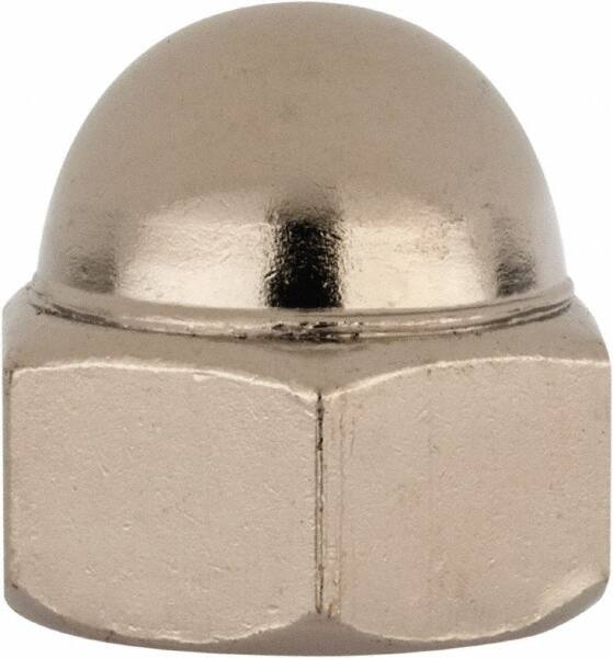 Value Collection - 5/8-11" UNC, 15/16" Width Across Flats, Nickel Plated, Steel Acorn Nut - 51/64" Overall Height, Grade 2 - A1 Tooling