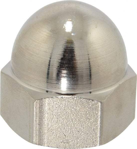 Value Collection - 3/4-10" UNC, 1/16" Width Across Flats, Nickel Plated, Steel Acorn Nut - 1" Overall Height, Grade 2 - A1 Tooling