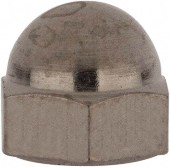 Value Collection - #10-24 UNC, 3/8" Width Across Flats, Nickel Plated, Brass Acorn Nut - 9/32" Overall Height - A1 Tooling