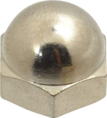 Value Collection - 1/4-28" UNF, 7/16" Width Across Flats, Nickel Plated, Brass Acorn Nut - 21/64" Overall Height - A1 Tooling