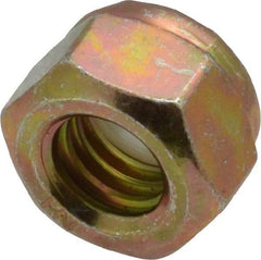 Value Collection - 5/16-18 UNC Grade 8 Hex Lock Nut with Nylon Insert - 1/2" Width Across Flats, 23/64" High, Zinc Yellow Dichromate Finish - A1 Tooling