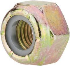 Value Collection - 5/16-24 UNF Grade 8 Hex Lock Nut with Nylon Insert - 1/2" Width Across Flats, 23/64" High, Zinc Yellow Dichromate Finish - A1 Tooling