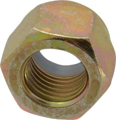 Value Collection - 3/8-24 UNF Grade 8 Hex Lock Nut with Nylon Insert - 9/16" Width Across Flats, 15/32" High, Zinc Yellow Dichromate Finish - A1 Tooling