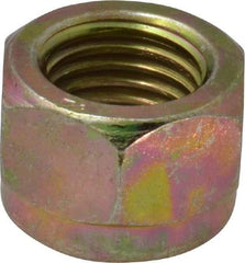 Value Collection - 7/16-20 UNF Grade 8 Hex Lock Nut with Nylon Insert - 11/16" Width Across Flats, 15/32" High, Zinc Yellow Dichromate Finish - A1 Tooling