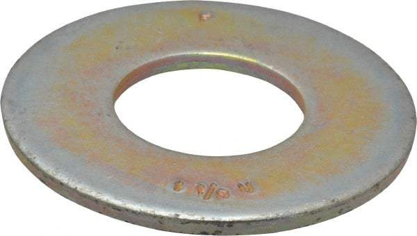 Value Collection - 1-1/8" Screw, Grade 8 Steel USS Flat Washer - 1-1/4" ID x 2-3/4" OD, 11/64" Thick, Zinc Yellow Dichromate Finish - A1 Tooling