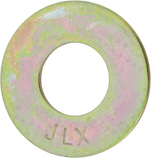 Value Collection - 1-1/4" Screw, Grade 8 Steel USS Flat Washer - 1-3/8" ID x 3" OD, 11/64" Thick, Zinc Yellow Dichromate Finish - A1 Tooling